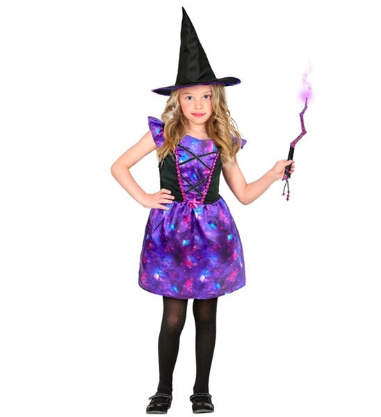 Costume de sorcière violette pour enfant
