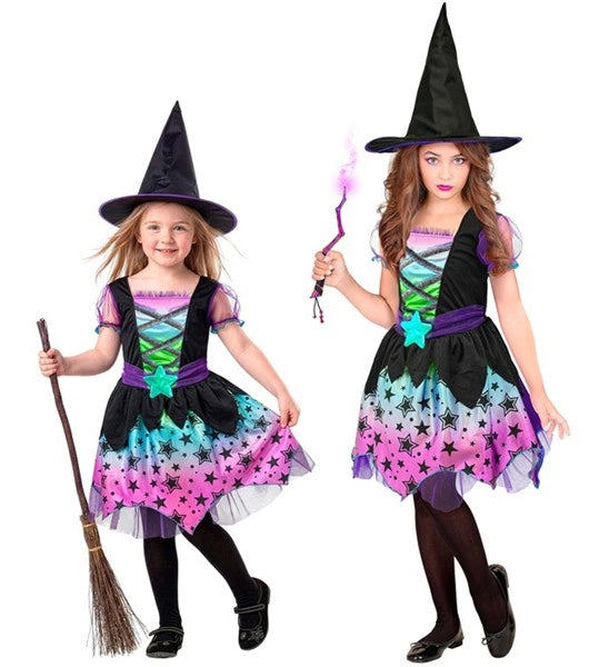 Costume de sorcière des étoiles pour enfant