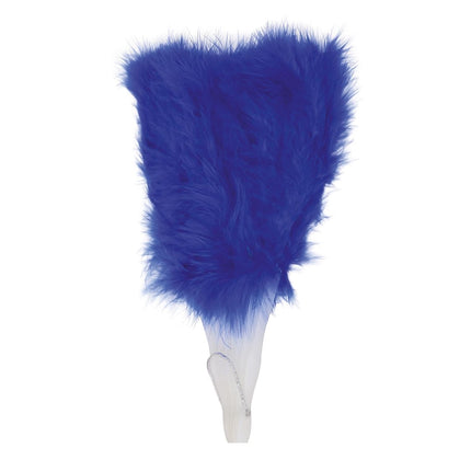 Éventail plumes bleues