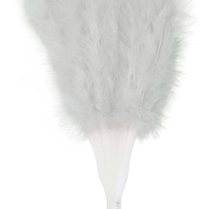 Éventail plumes blanches