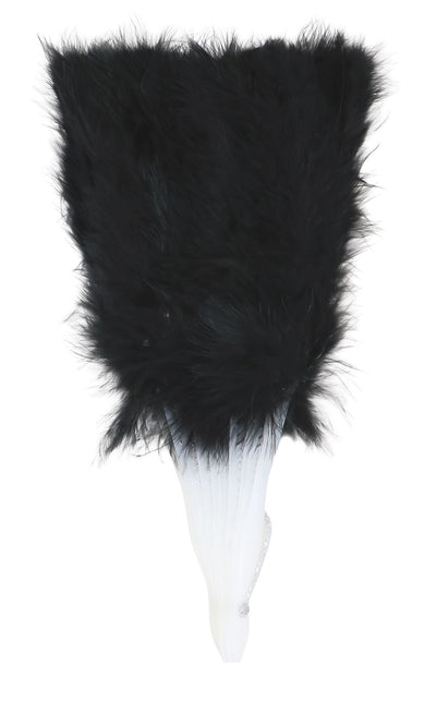 Éventail plumes noires