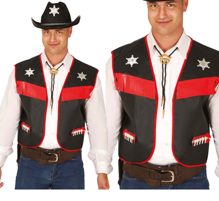 Gilet de cow-boy noir