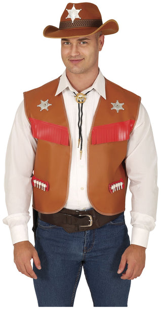 Gilet de cow-boy marron