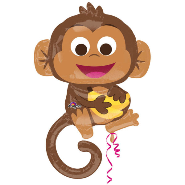 SuperShape Foil Balloon - Happy Monkey - 63 x 91 cm