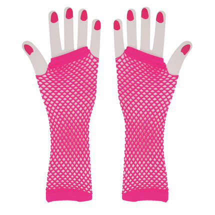 Gant en résille Neon Fuschia