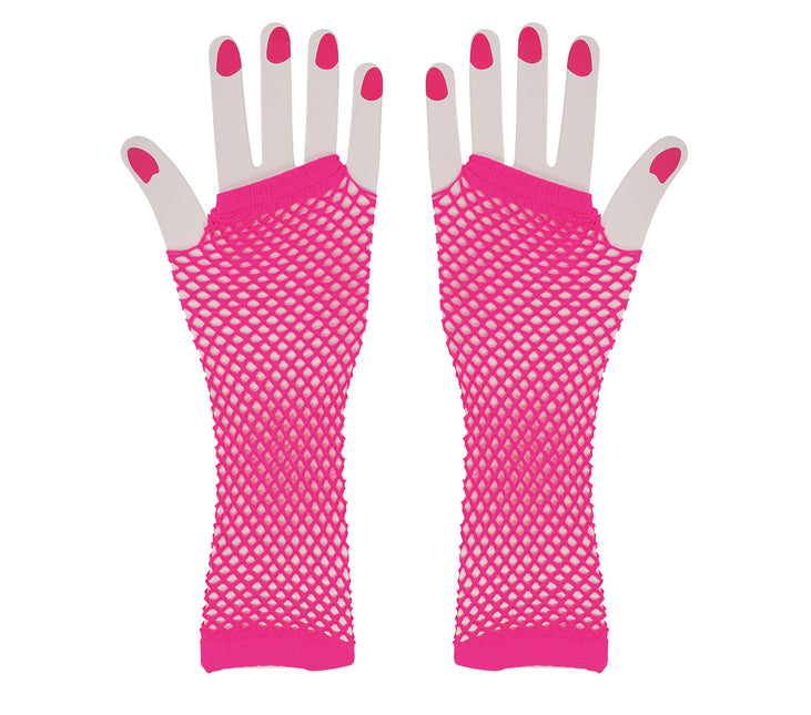 Gant en résille Neon Fuschia