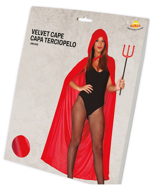 Halloween Cape Hood Rouge 1.3m