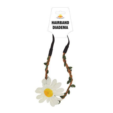 Bandeau tressé avec fleur