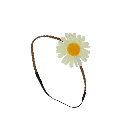 Bandeau tressé avec fleur