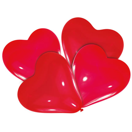 Ballons à cœur rouge 30.4cm 4pcs