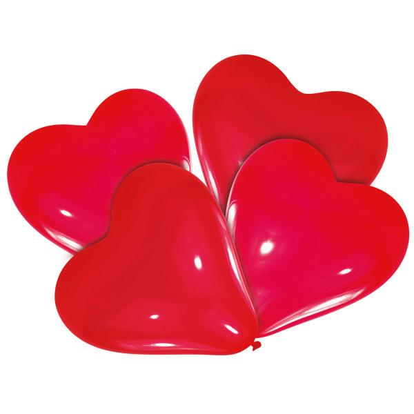 Ballons à cœur rouge 30.4cm 4pcs