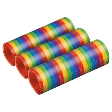 Serpentine colorée rayée arc-en-ciel 4m 3pcs