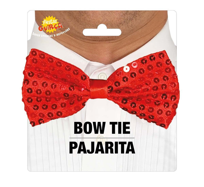 Paillette pailletée à nœud rouge