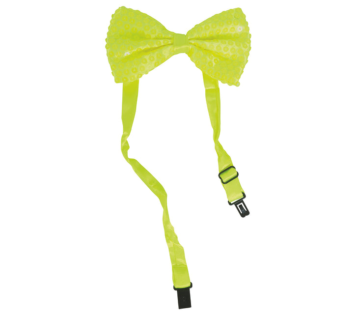 Arc jaune fluo pailleté 13cm