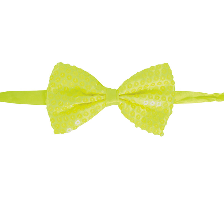 Arc jaune fluo pailleté 13cm
