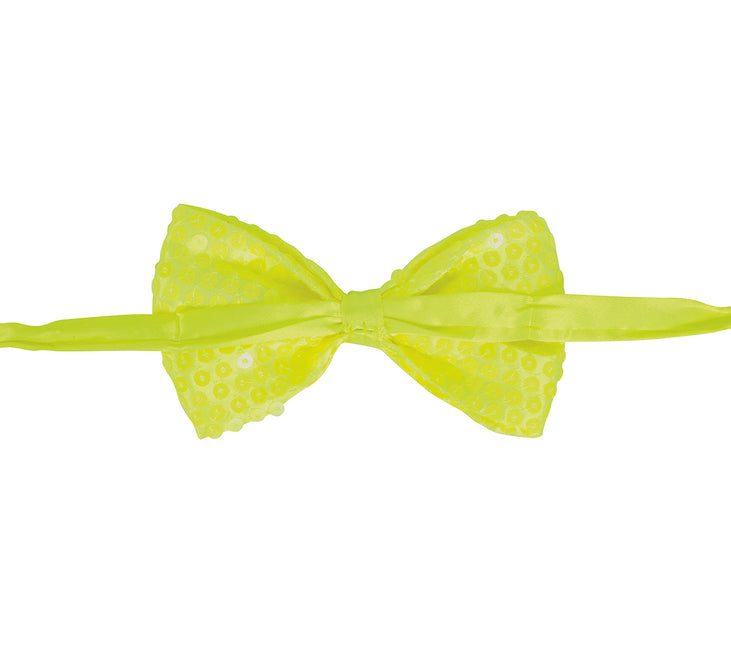 Arc jaune fluo pailleté 13cm