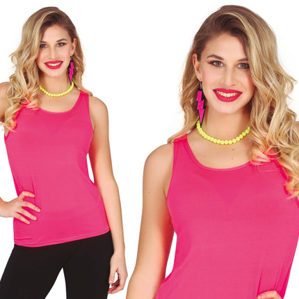 Chemise rose fluo L