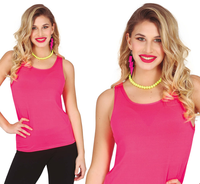 Chemise rose fluo L