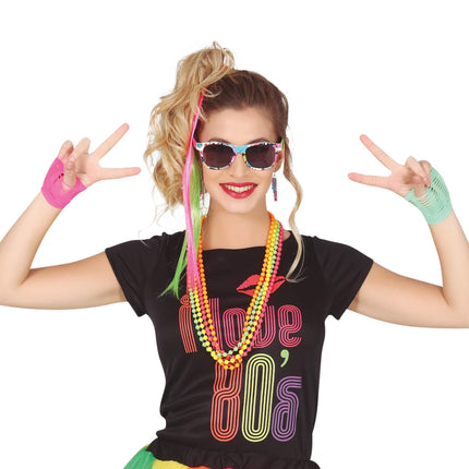 Set d'accessoires Neon 80s 8 pièces