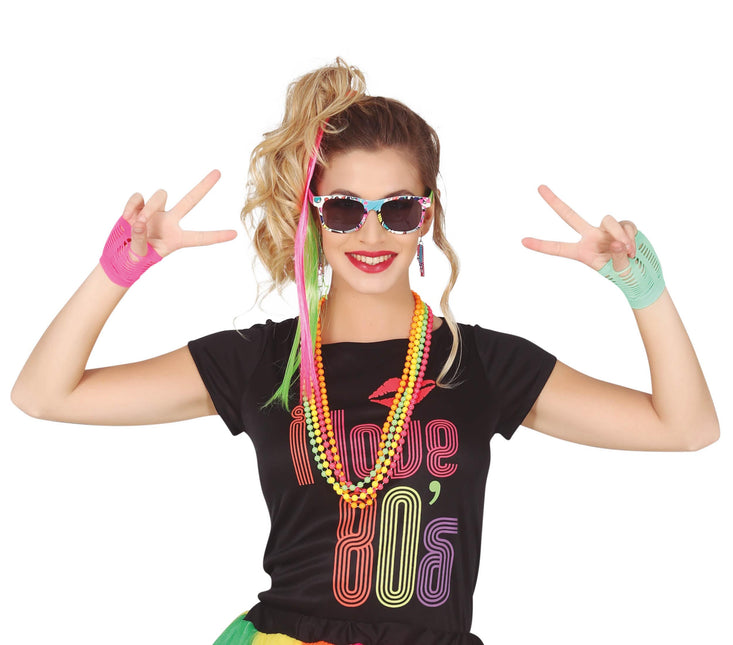 Set d'accessoires Neon 80s 8 pièces