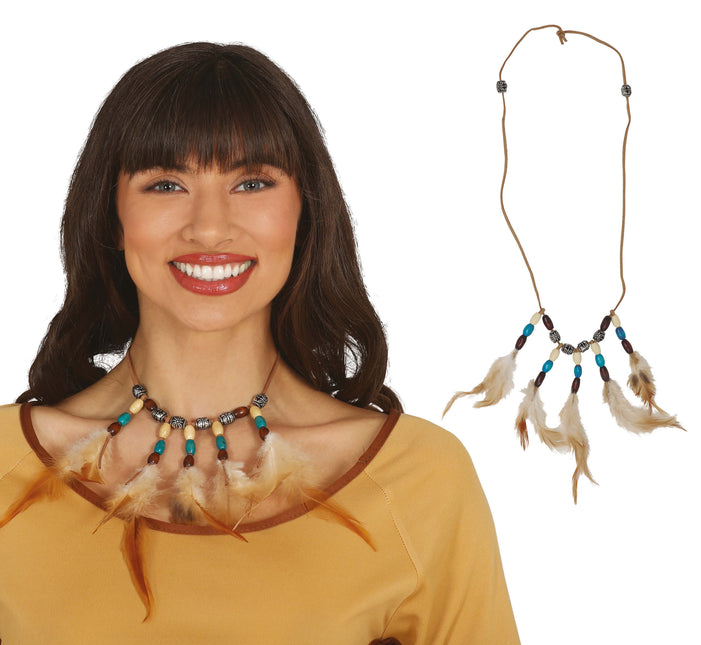 Collier de plumes d'Inde