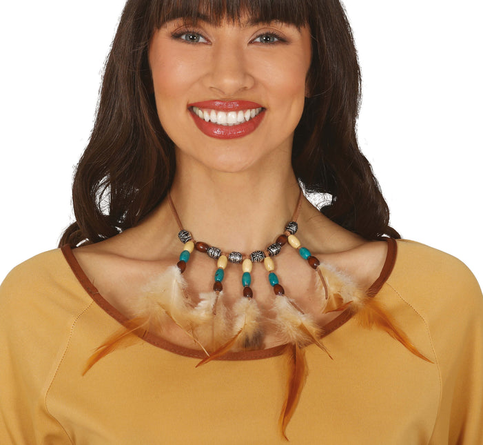 Collier de plumes d'Inde