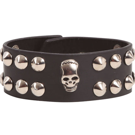 Bracelet tête de mort noir