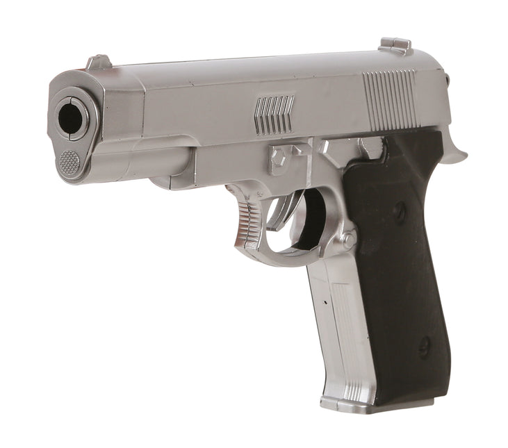 Pistolet argenté 24cm
