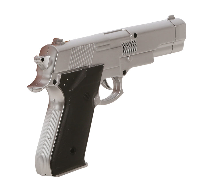 Pistolet argenté 24cm