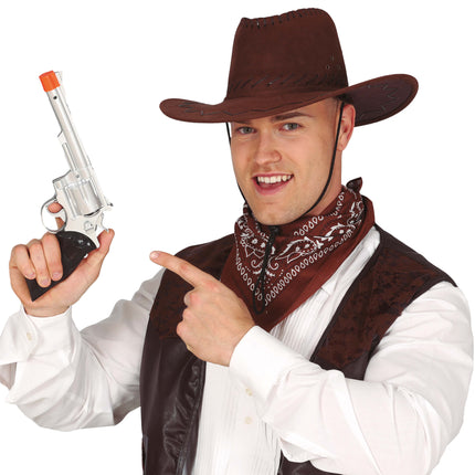 Fusil de cow-boy argenté 32cm
