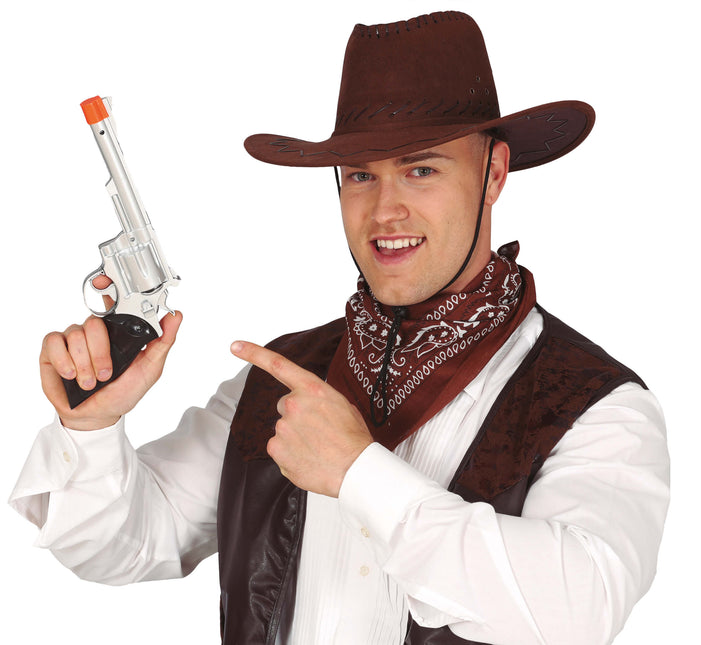 Fusil de cow-boy argenté 32cm