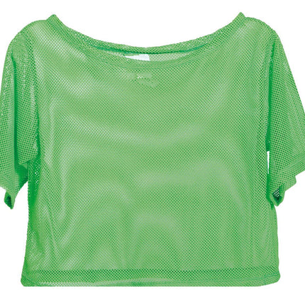 T/shirt en résille Vert fluo Short L