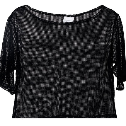 T/shirt en résille Noir Short L