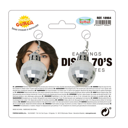Boucles d'oreilles Boule de Disco 2pcs