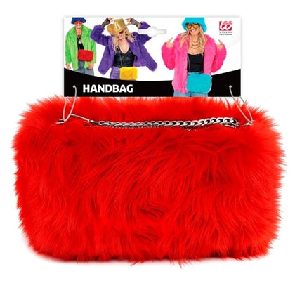 SAC À MAIN LONG PLUSHE ROUGE