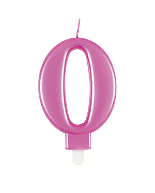 0 Bougie de l'année Rose 12cm
