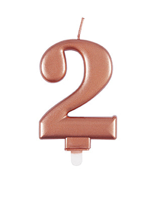 Bougie de 2 ans Rose Gold 10cm