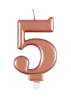 Bougie de 5 ans Rose Gold 10cm