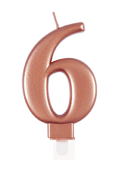 Bougie de 6 ans Rose Gold 10cm