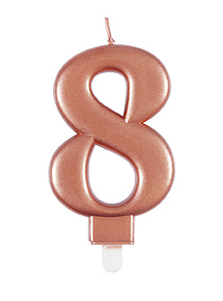 Bougie de 8 ans Rose Gold 10cm