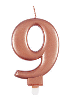 Bougie de 9 ans Rose Gold 10cm