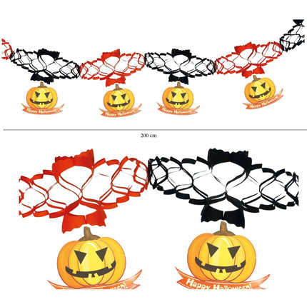 Guirlande d'Halloween Citrouille Deluxe Pendants 2m