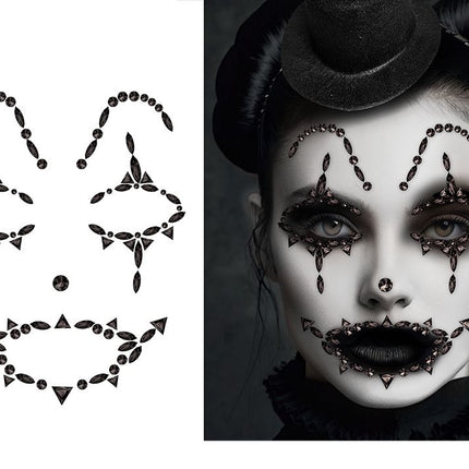 Autocollants « Visage d'Arlequin »