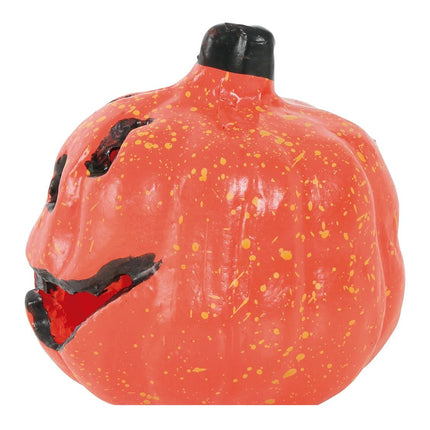 Citrouille d'Halloween Deluxe avec lumière 15cm