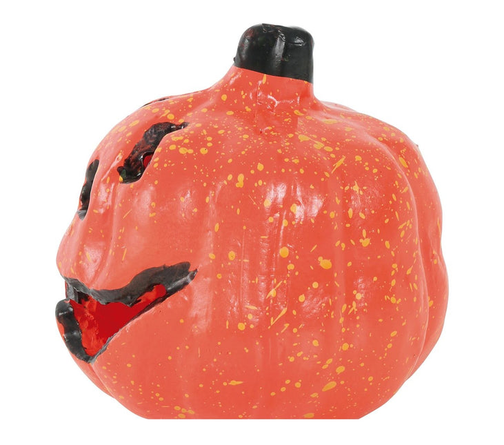 Citrouille d'Halloween Deluxe avec lumière 15cm
