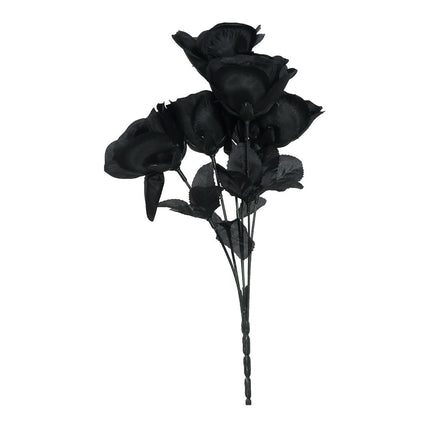 Halloween Branche de roses noires 35cm