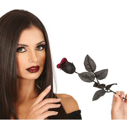 Halloween Rose noire 42cm