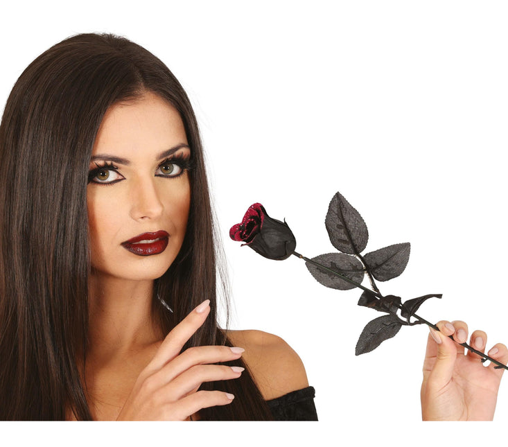 Halloween Rose noire 42cm