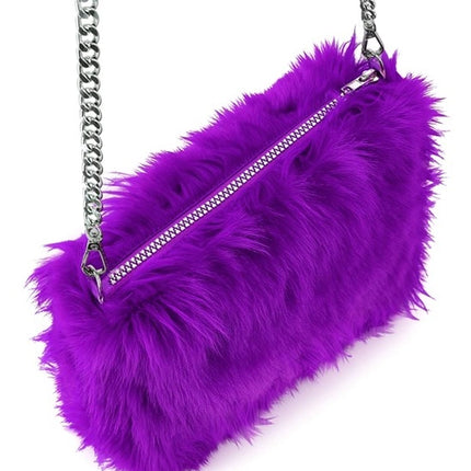 SAC À MAIN LONG PLUSHE VIOLET