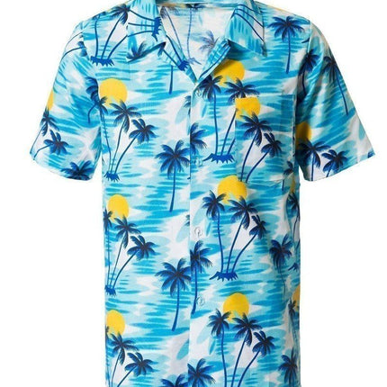 Chemise hawaïenne bleue